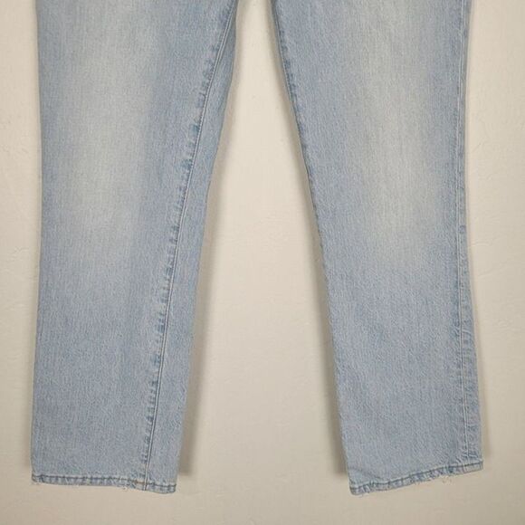 Madewell Size 27 Slim Demi Boot Jeans High Waist Crop Light Wash Blue - Picture 6 of 12